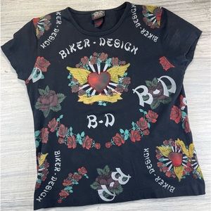 Biker Designs All Over Print Moto Tee